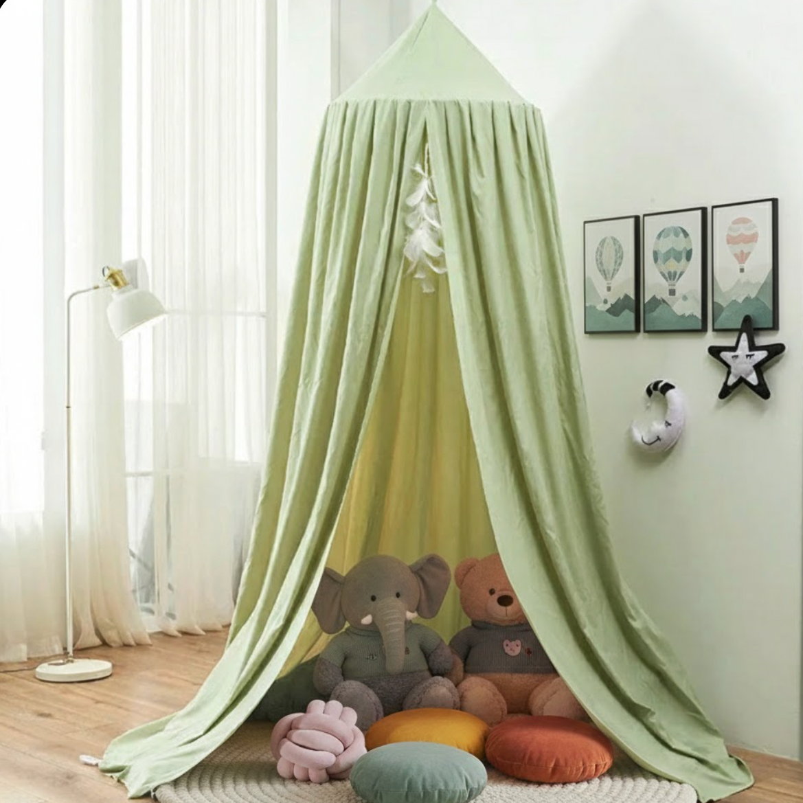 Moustiquaire de lit enfant verte | Child