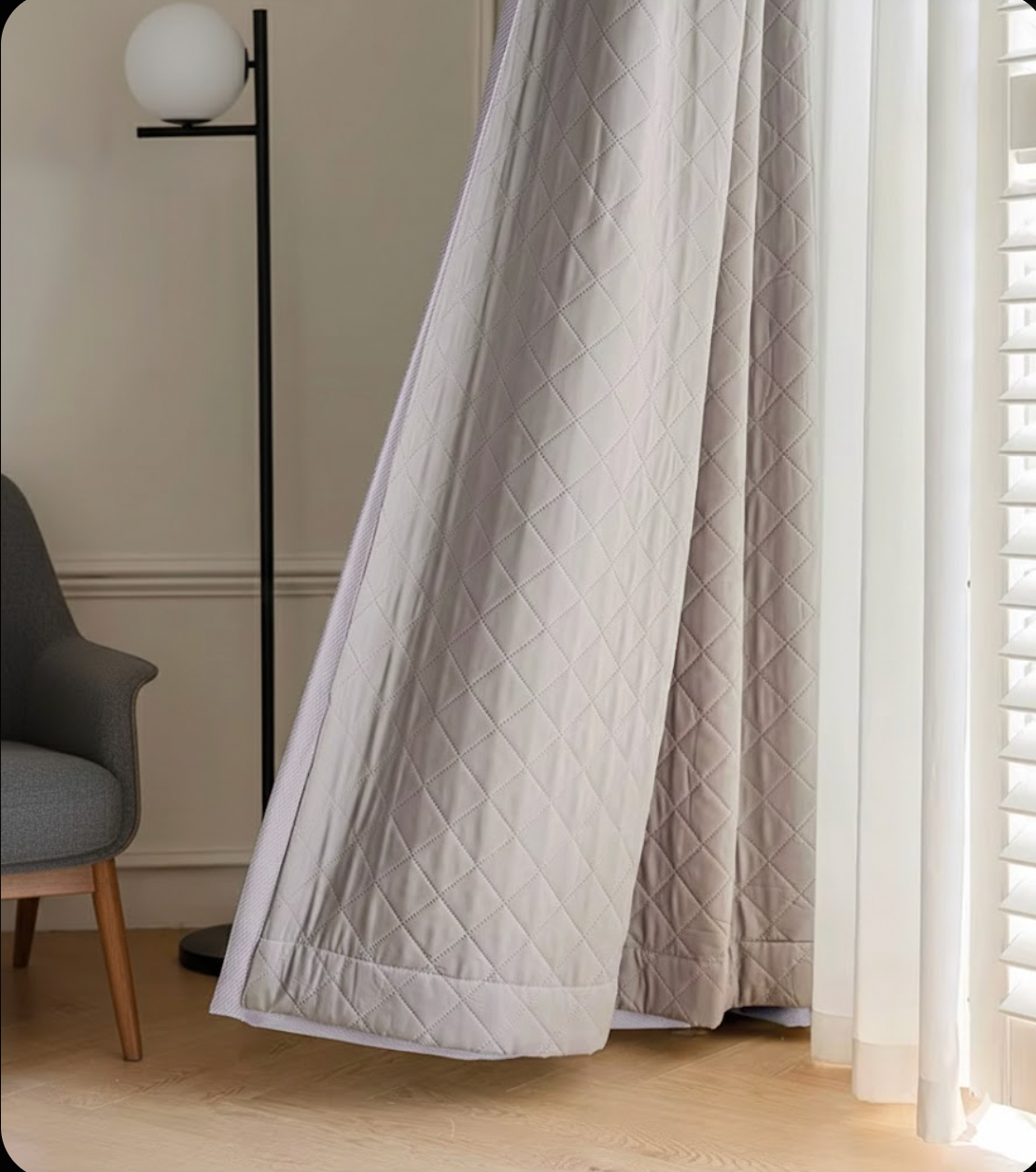 Rideau occultant isolation phonique mauve tissus | Calm | Instant Rideau