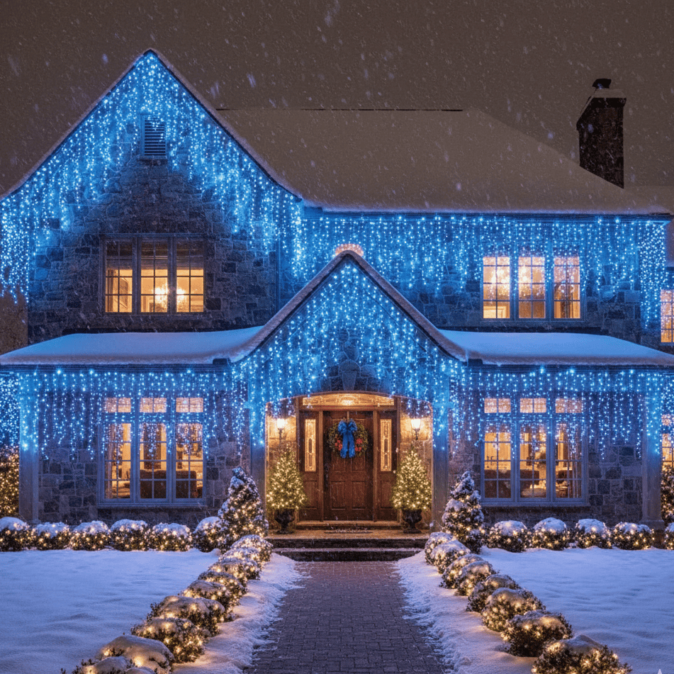 Guirlande bleu LED + télécommande | Instant Noel