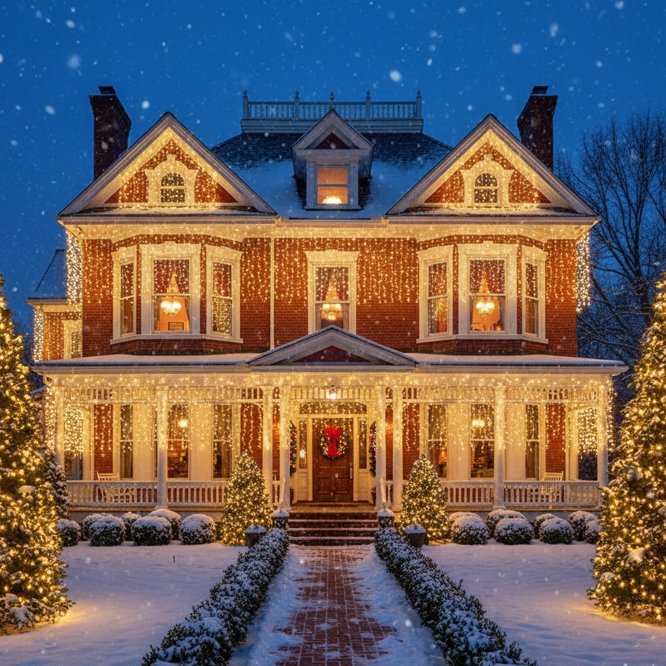 Guirlande LED doré avec télécommande diffusant une lueur douce rappelant les flocons d’hiver, pour une atmosphère chaleureuse | Instant Rideau