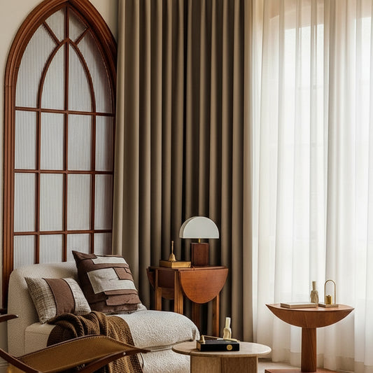 Rideau jacquard marron | Imperial