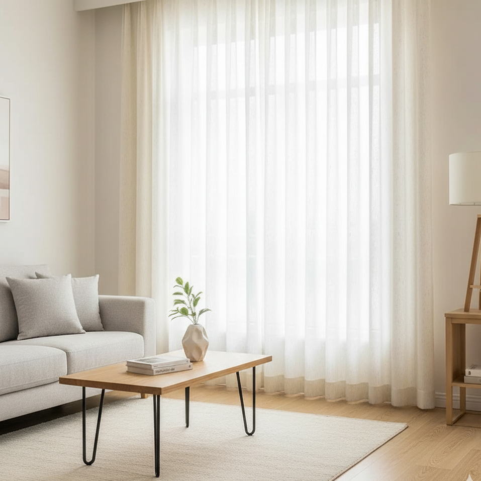 Rideau en lin beige | Lino