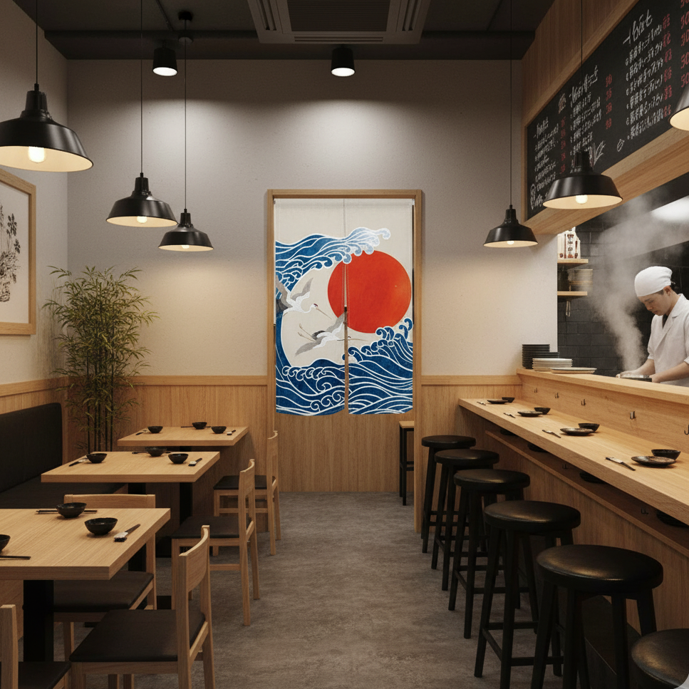 Rideau japonais design | Noren
