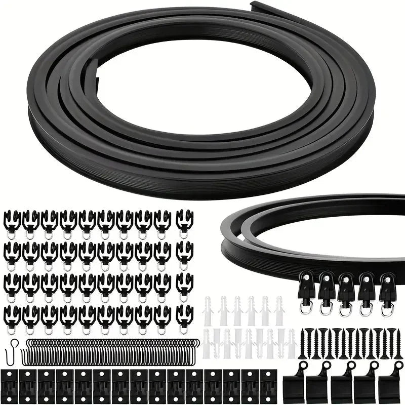 Rail flexible pour rideau support mural ou plafond | Noir | Instant Rideau