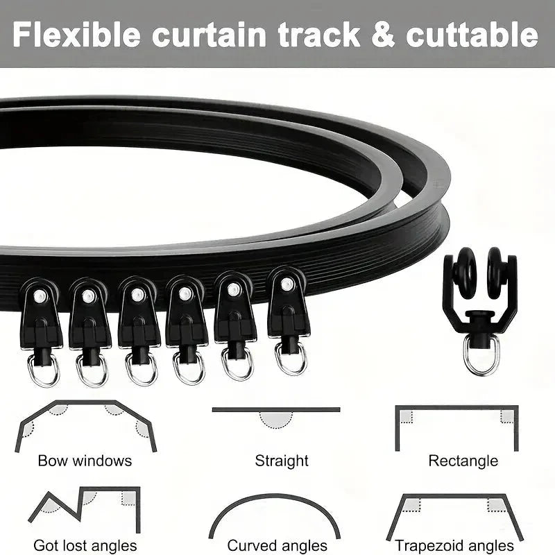 Rail flexible pour rideau | Noir | Instant Rideau