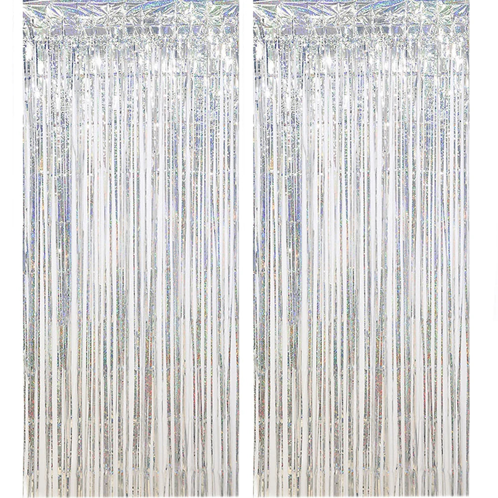 Décoration murale argent métallisée pour événement festif | Instant Fêtes