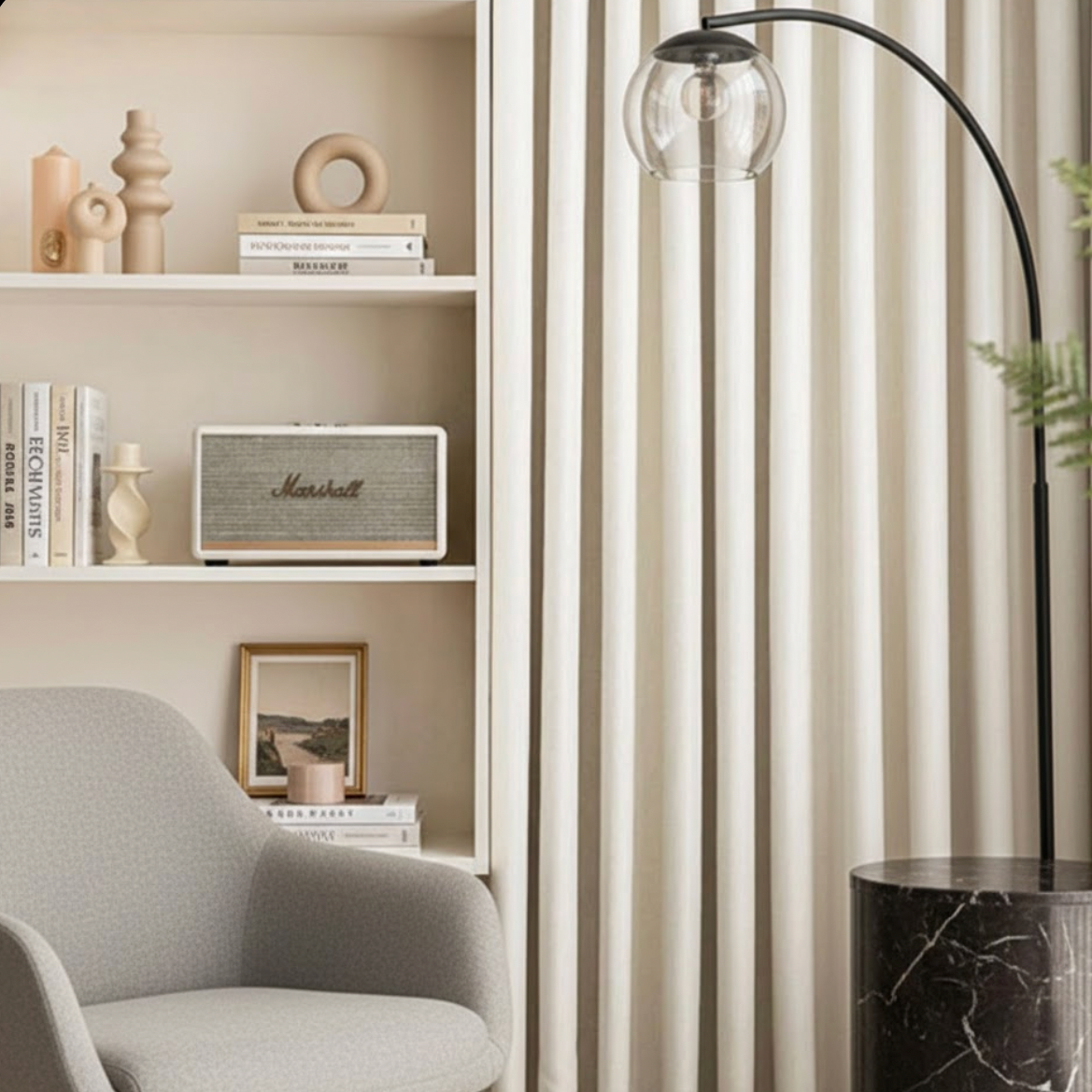 Rideau blanc occultant performant pour intimité et silence optimal | Silenza | Instant Rideau