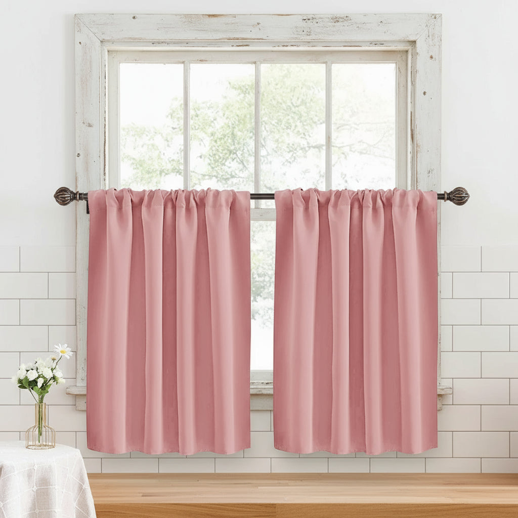 rideau de cuisine rose | Aromis | Instant rideau