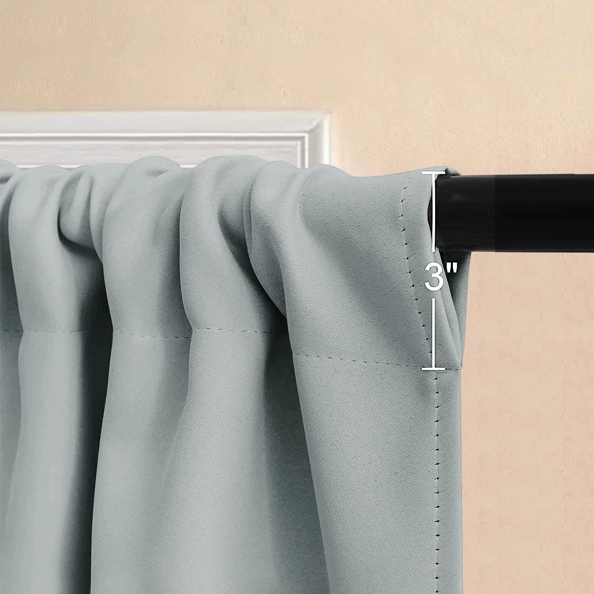 Rideau de cuisine gris | Aromis | Instant Rideau