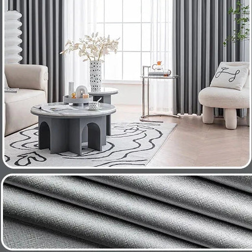 Rideau isolant thermique gris clair | Throne | Instant Rideau Gris clair / L100 x H200 / Oeillets