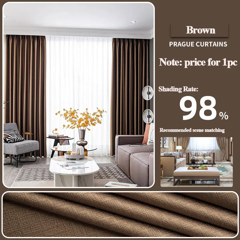 Rideau isolant thermique marron | Throne | Instant Rideau Marron / L100 x H200 / Galon fronceur
