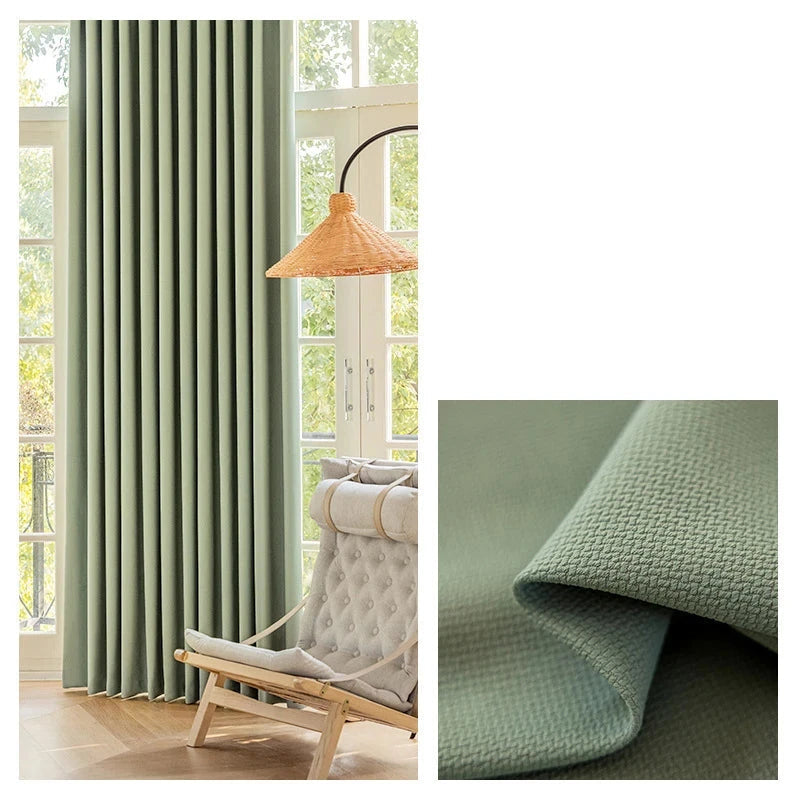 Rideau jacquard vert clair | Imperial | Instant Rideau Vert / L100 x H270 / Crochets