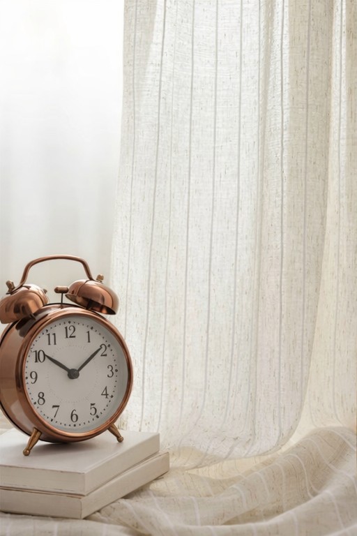 Rideau voilage en lin beige clair avec texture naturelle pour salon moderne, filtration de lumière douce et décoration intérieure élégante | Lino | Instant Rideau