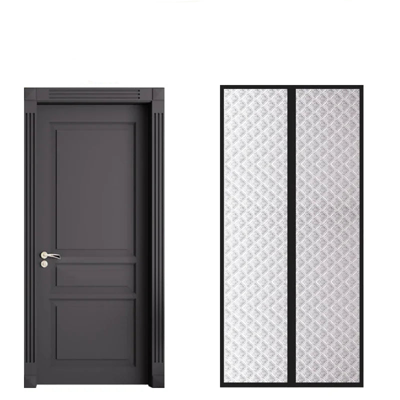 Rideau de porte coupe-vent et anti-froid en tissu matelassé, installation facile | Chalora | Instant rideau