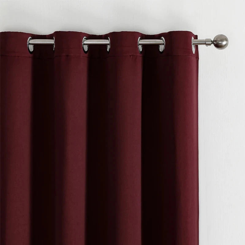 Rideau occultant thermique rouge | Opale | Instant Rideau Rouge bordeaux / L132 X H160 / Oeillets