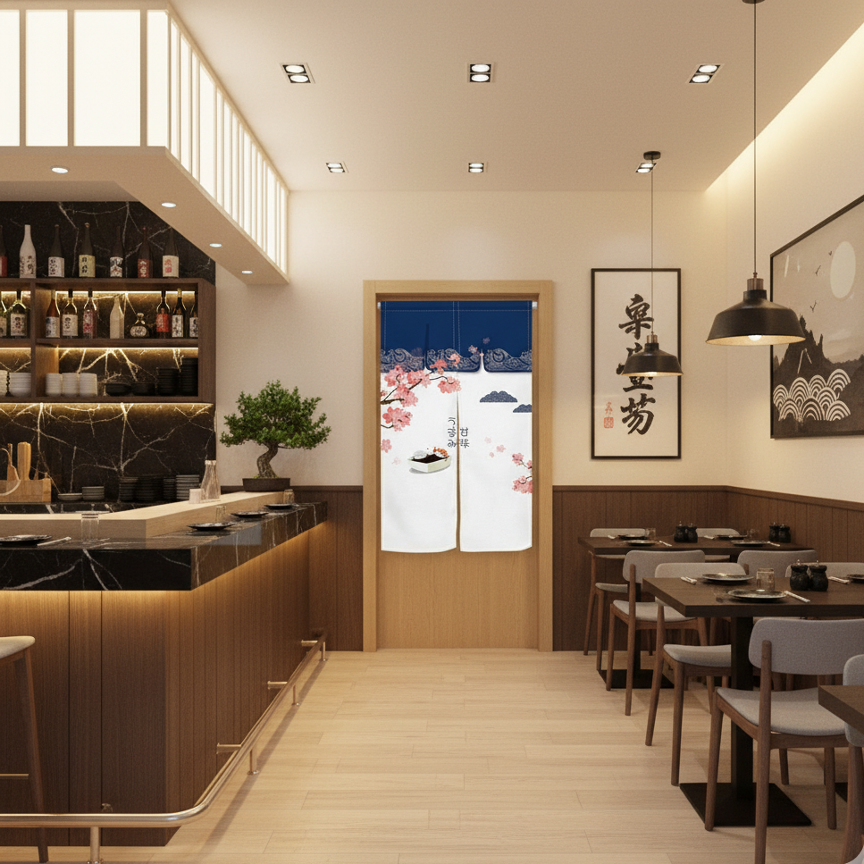 rideau japonais pour porte | Noren | Instant Rideau