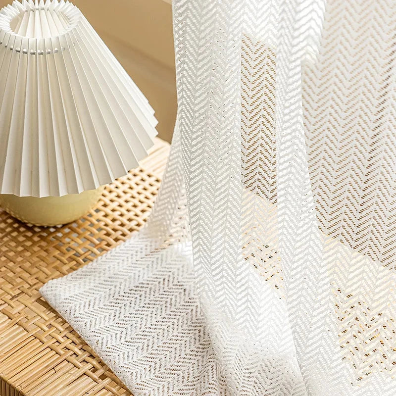 Voilage japonais | Zen | Instant Rideau Blanc / L100 x H130 / Oeillets