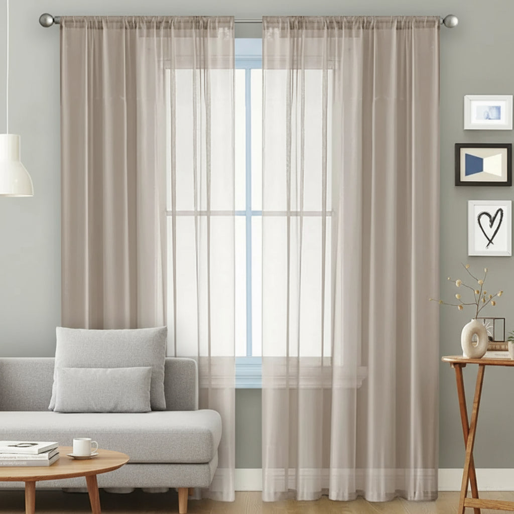 voilage marron clair | Mistral | Instant rideau