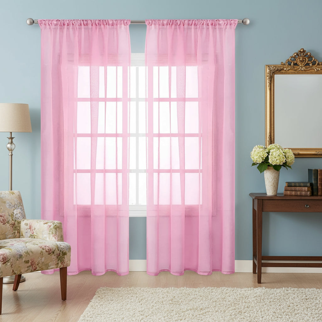 voilage rose | Mistral | Instant rideau