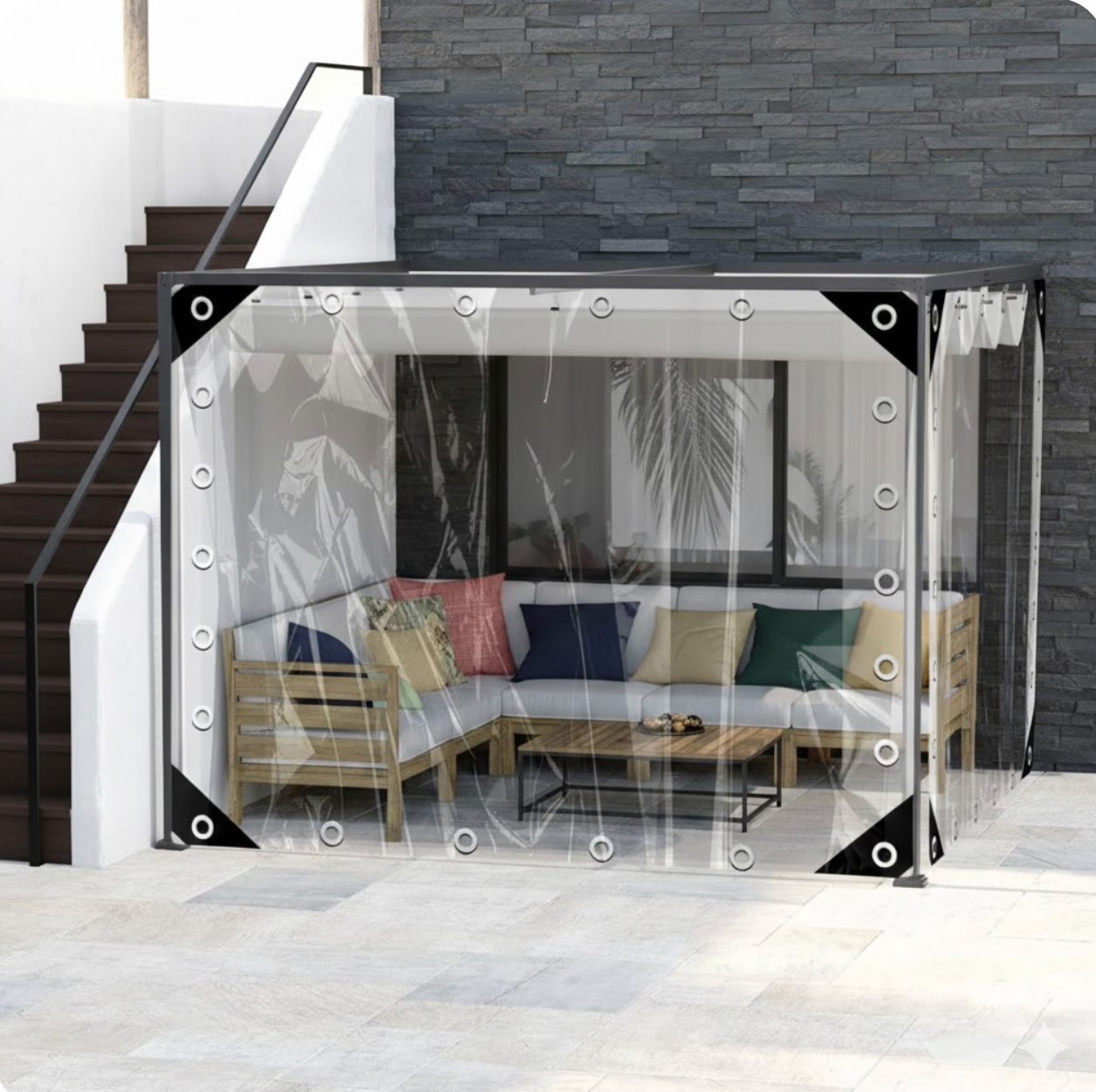 Bâche pour pergola en pvc oeillets | Panorama | Instant Rideau