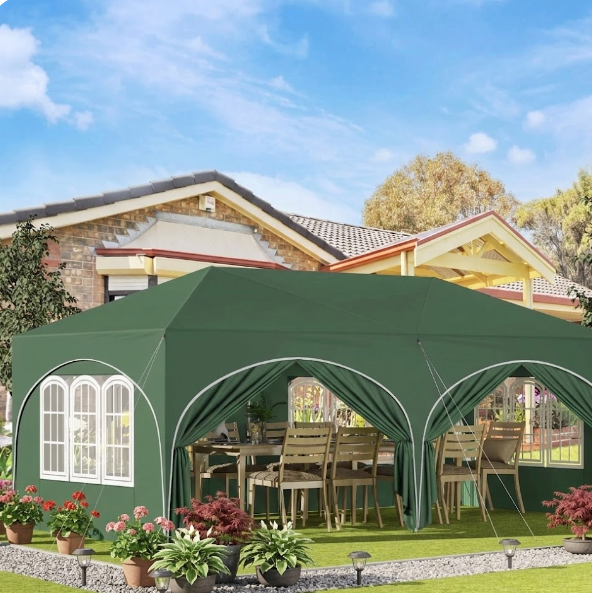 Gazebo 3x6 vert | Méya | Instant Rideau