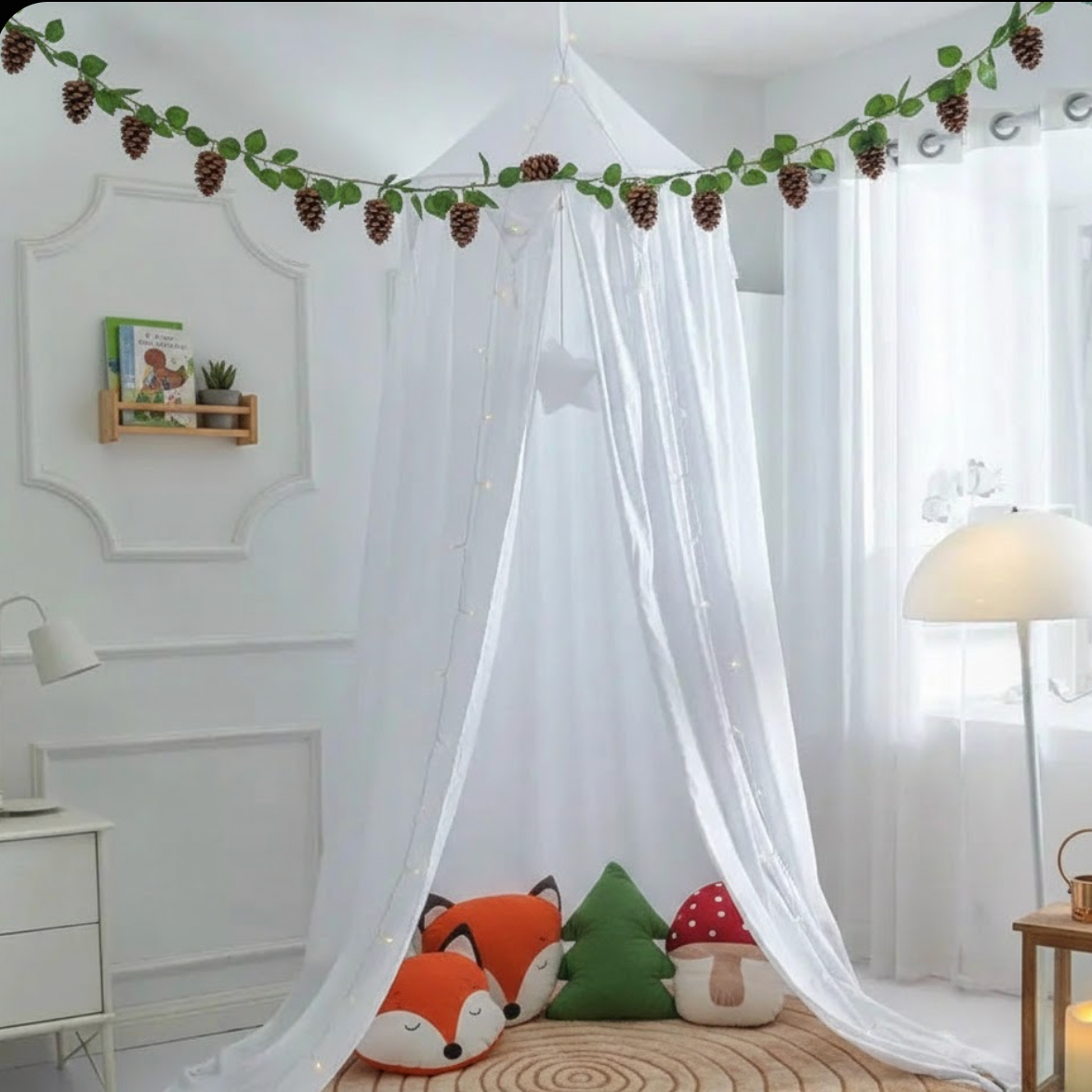 Moustiquaire à dome suspendu blanche | Child | Instant Rideau