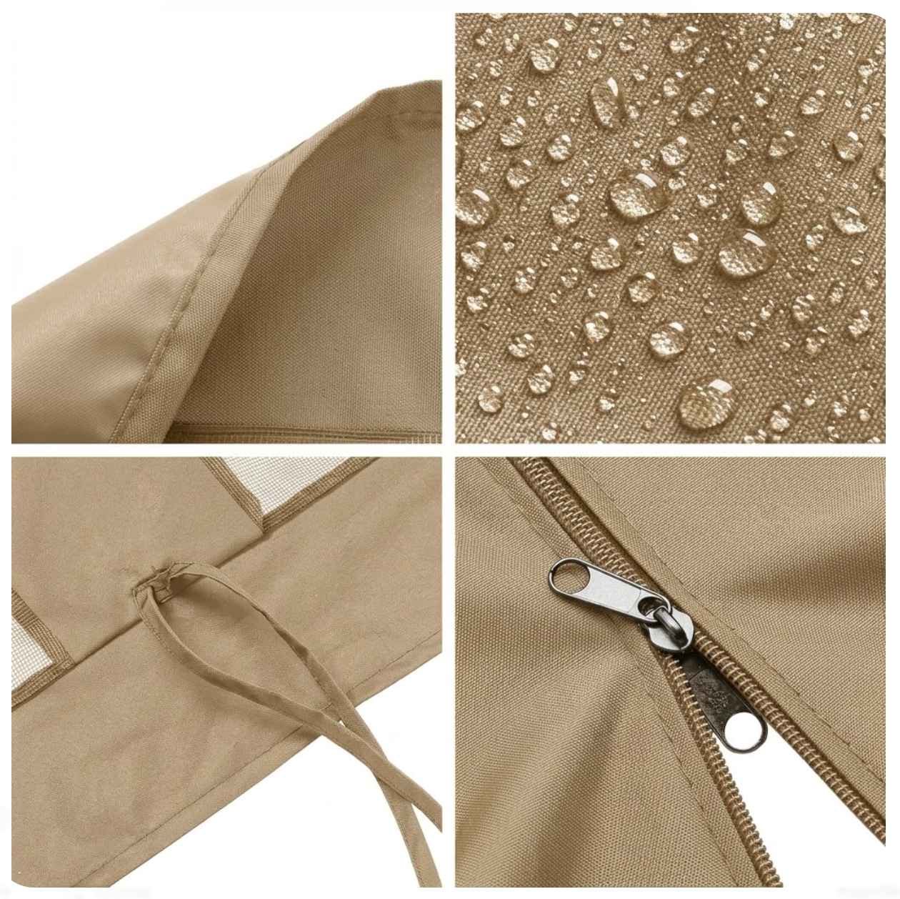 Moustiquaire beige pour gazebo tissus | Cocoon | Instant Rideau