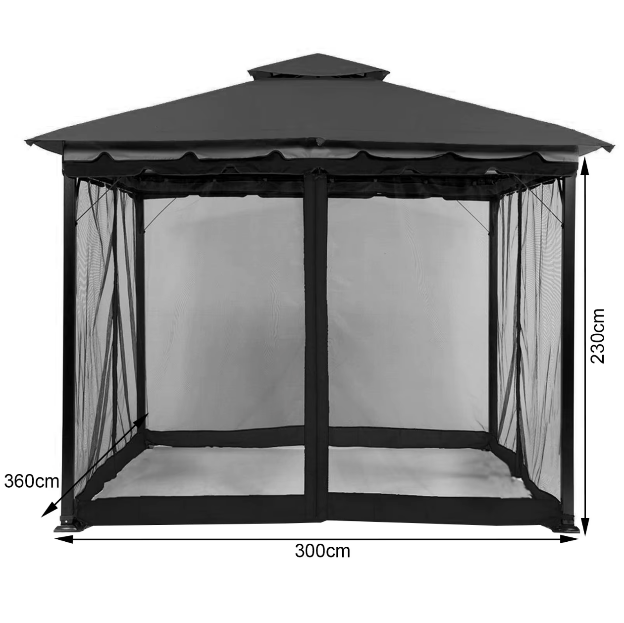 Moustiquaire pour gazebo dimensions autre cm | Cocoon | Instant Rideau