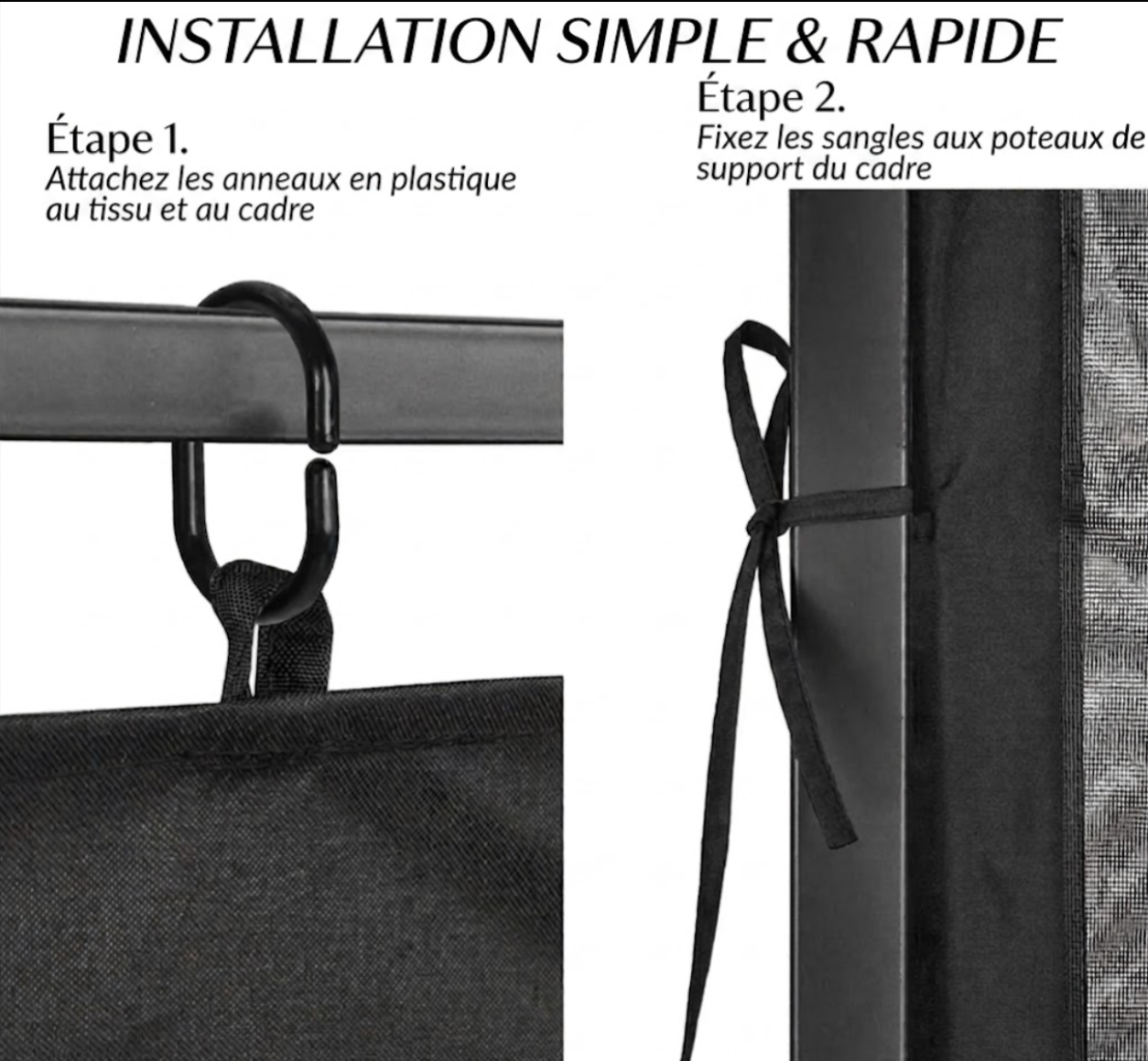 Moustiquaire pour gazebo instructions | Cocoon | Instant Rideau