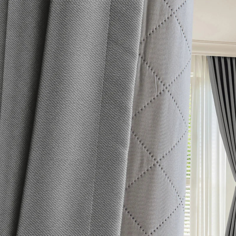 Rideau insonorise occultant gris doublure  | Calm | Instant Rideau