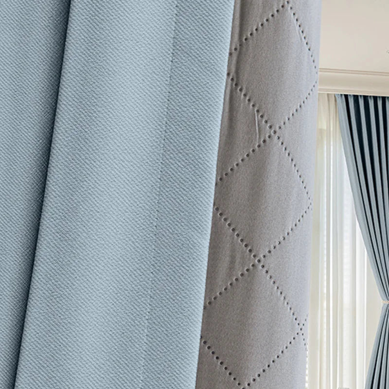 Rideau phonique occultant bleu doublure anti-bruit | Calm | Instant Rideau