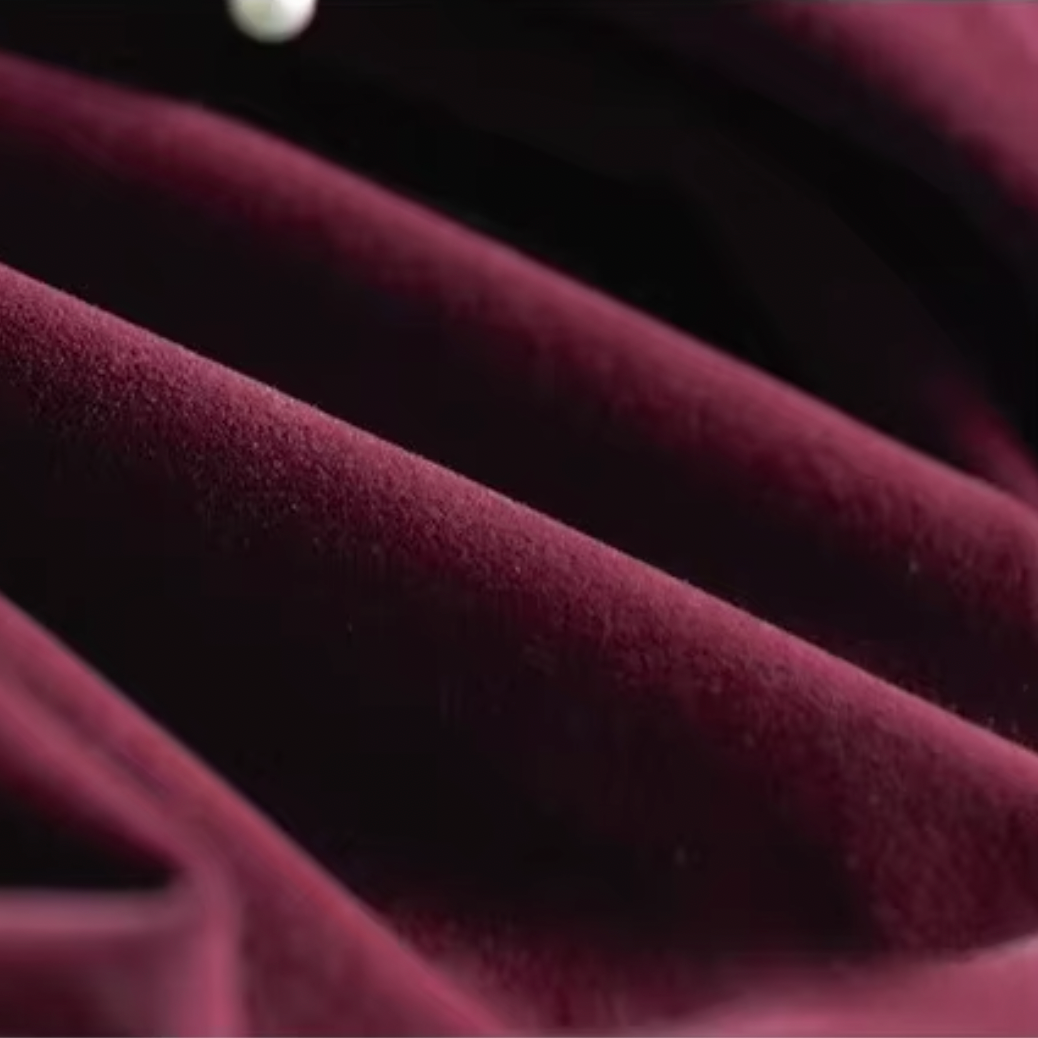 Rideau velours rouge burgundy matiere | Rubis | Instant Rideau
