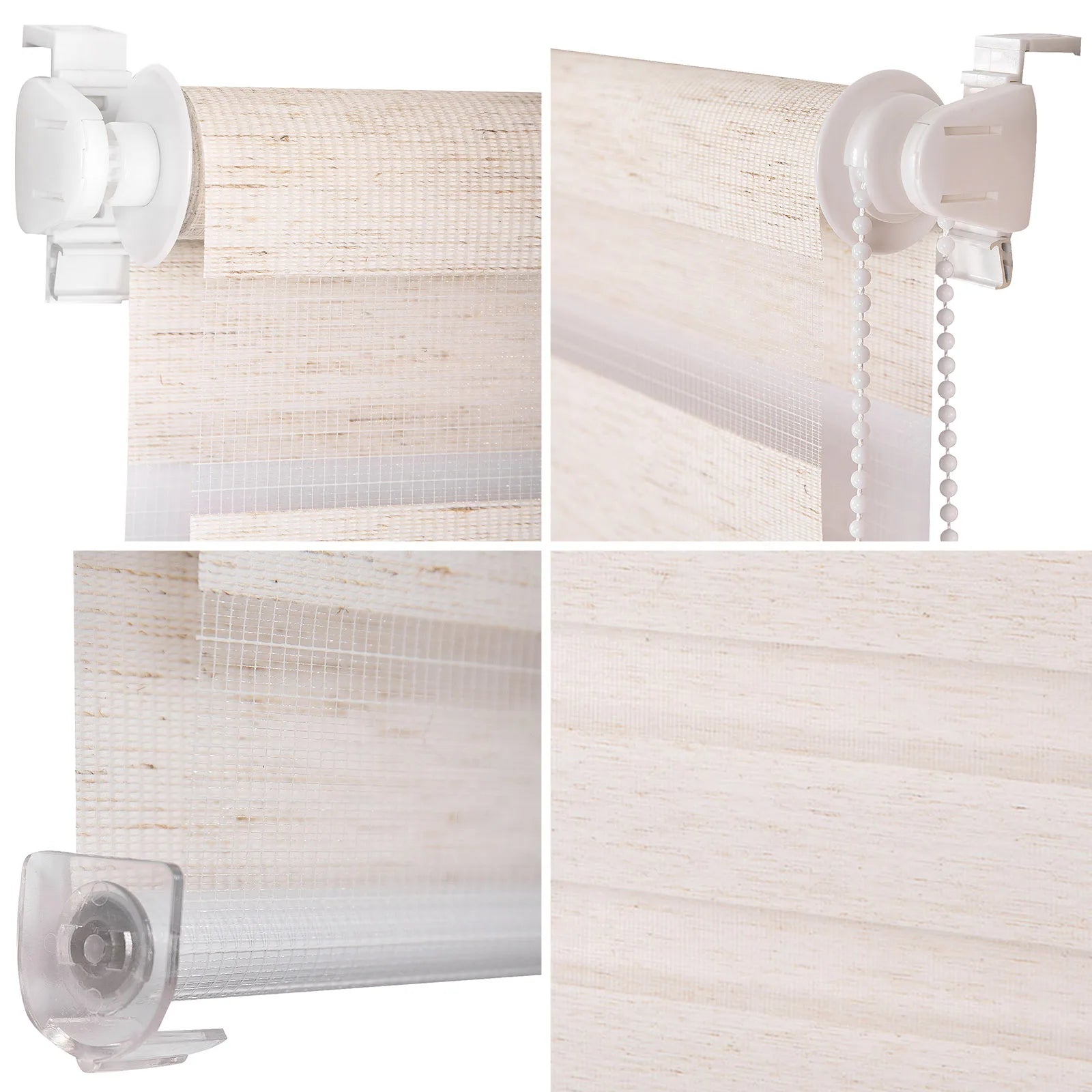 Store enrouleur occultant beige accroche | Aura | Instant Rideau