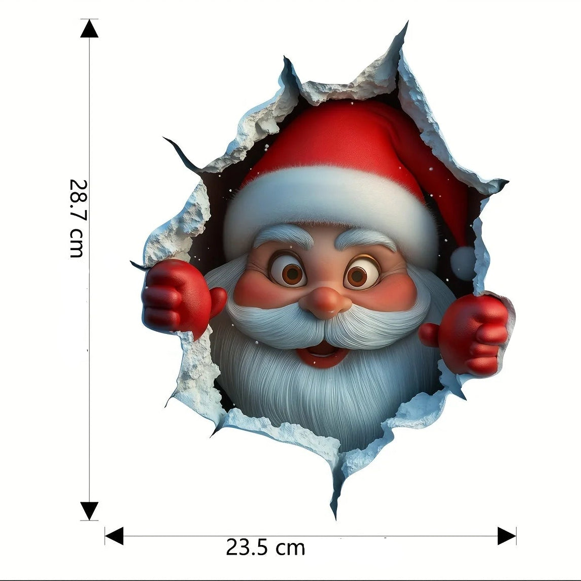 pere noel adhesif taille