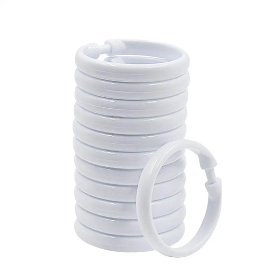 Anneaux de rideau de douche blanc | Instant rideau 
