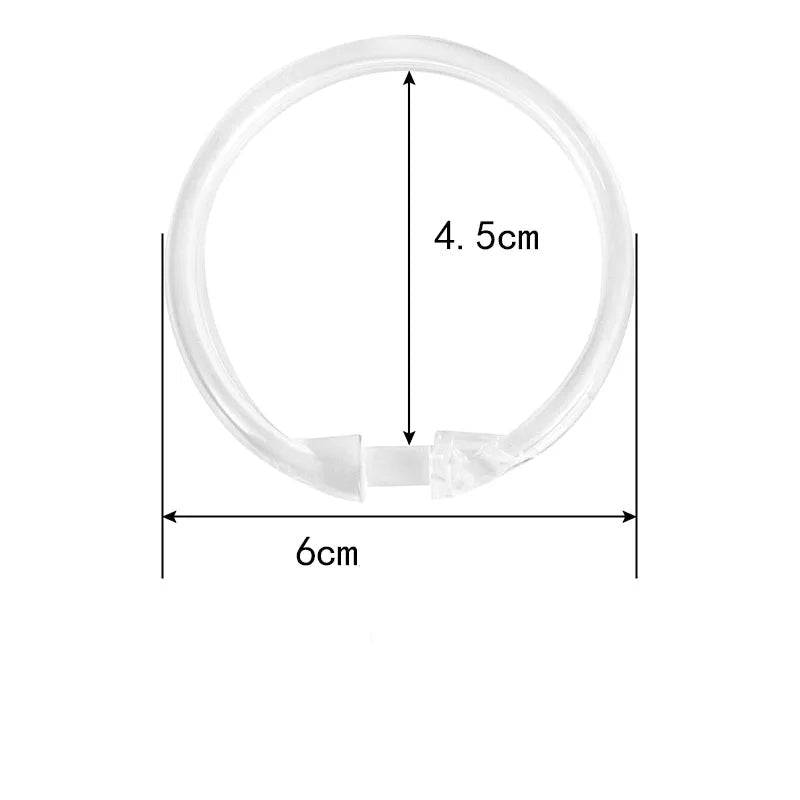 Taille des anneaux de rideau de douche transparent | Instant rideau