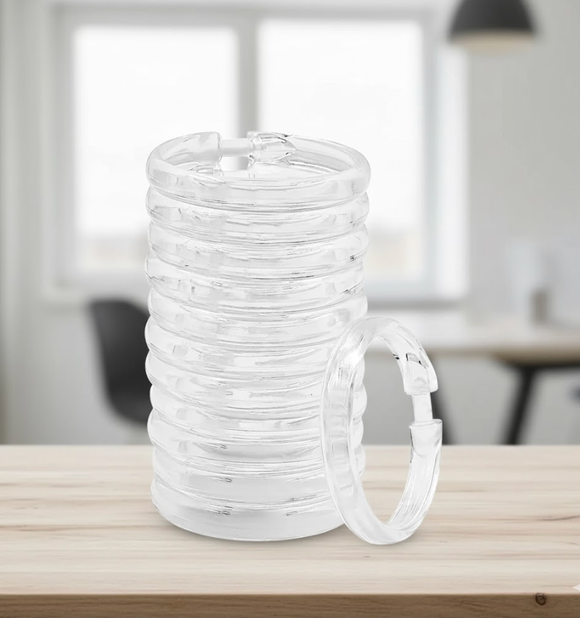 Anneaux pour rideau de douche transparent | Instant rideau