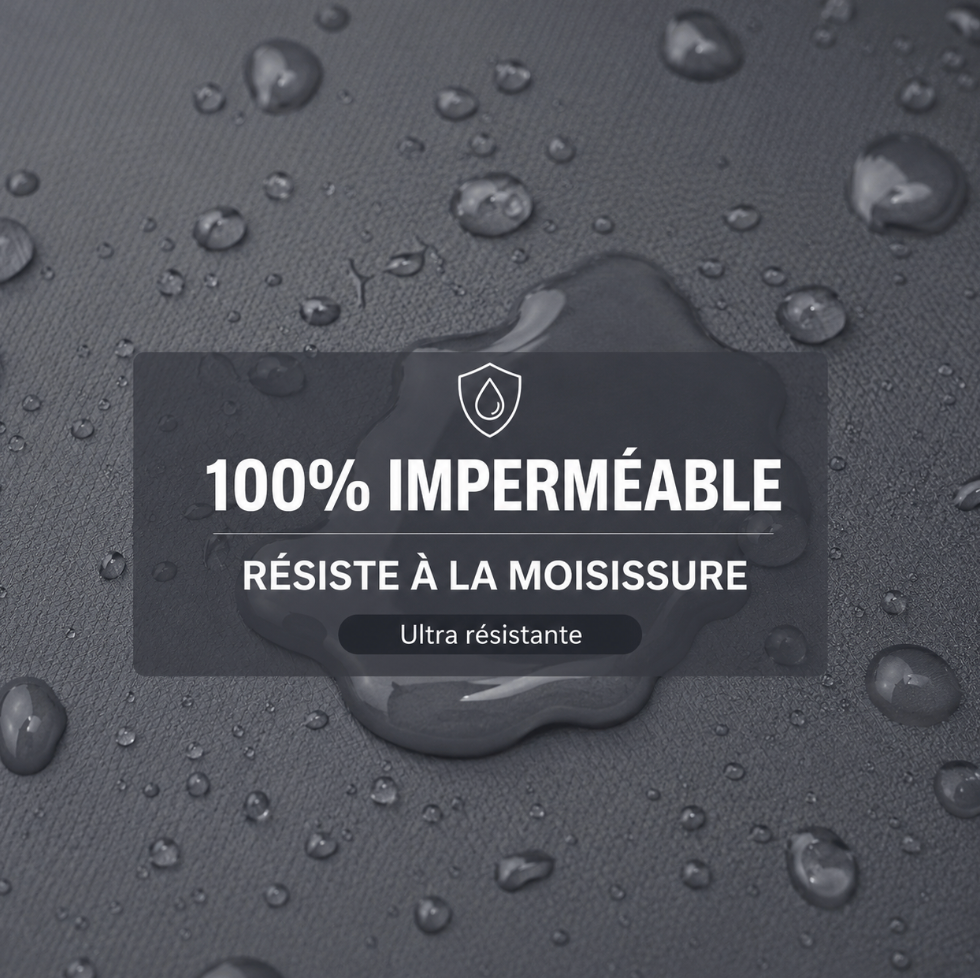 Bâche de protection PVC gris foncé haute résistance 500 g/m² avec coins renforcés, fixation par œillets métalliques et revêtement totalement étanche | Protexia | Instant Rideau