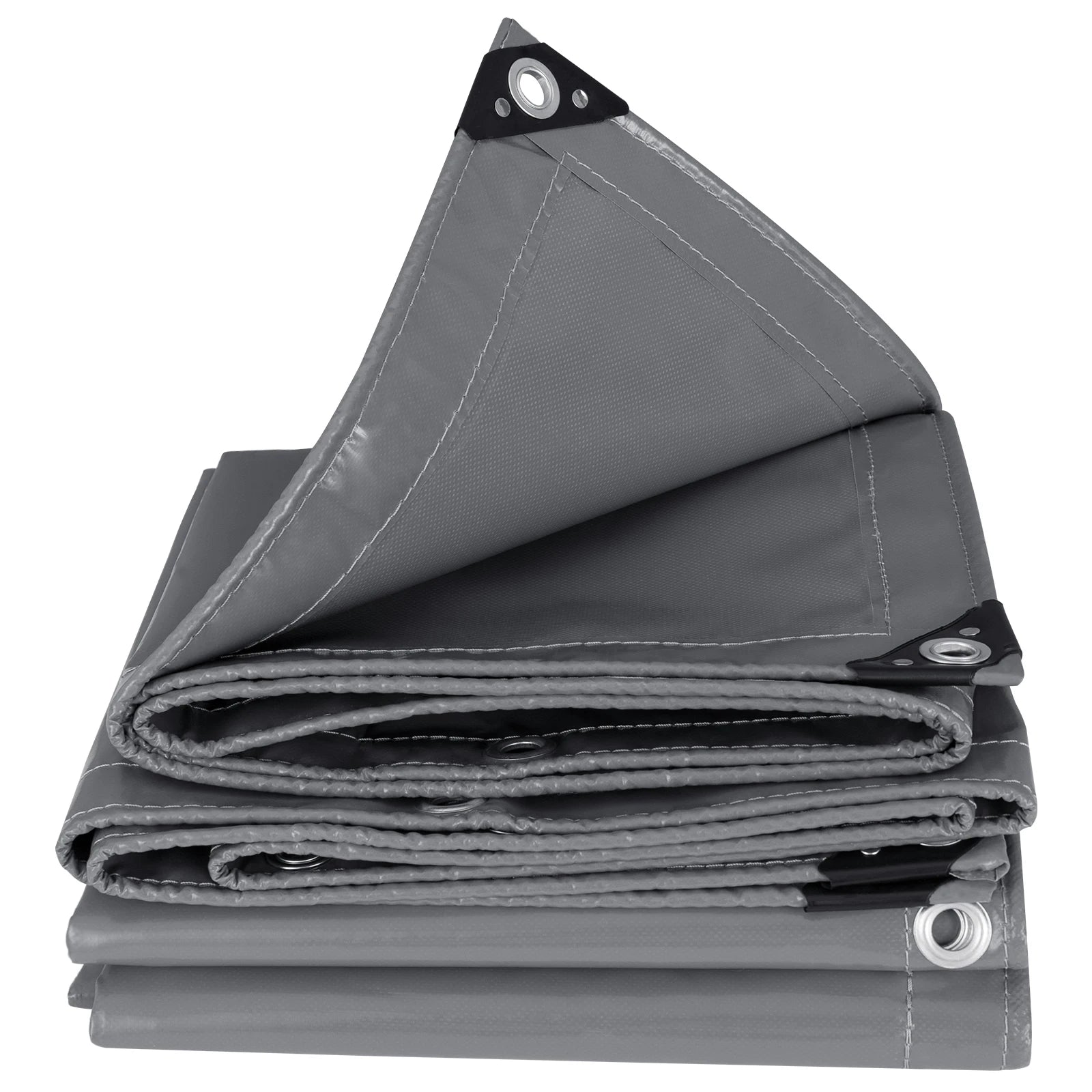 Bâche professionnelle en PVC gris foncé 500 g/m² pour usage intensif, résistante aux UV, à la pluie, au gel, à la neige et aux fortes intempéries | Protexia | Instant Rideau