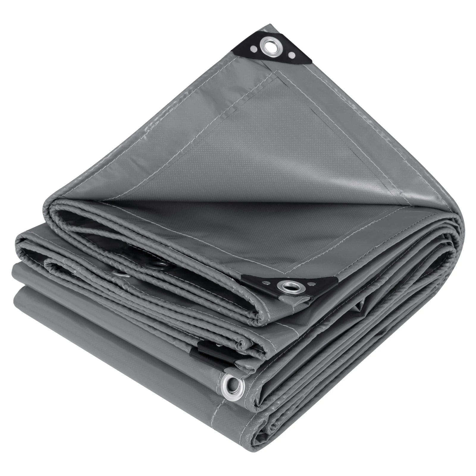 Bâche PVC gris foncé professionnelle 500 g/m² avec œillets galvanisés renforcés, idéale pour chantier, pergola, toiture, remorque, bois, piscine et protection extérieure toutes saisons | Protexia | Instant Rideau