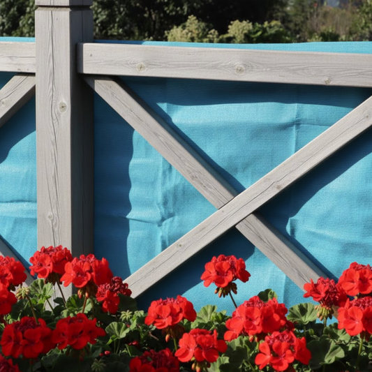 Brise-vue bleu anti-UV pour pergola et jardin, protection terrasse et balcon | Solo | Instant Rideau