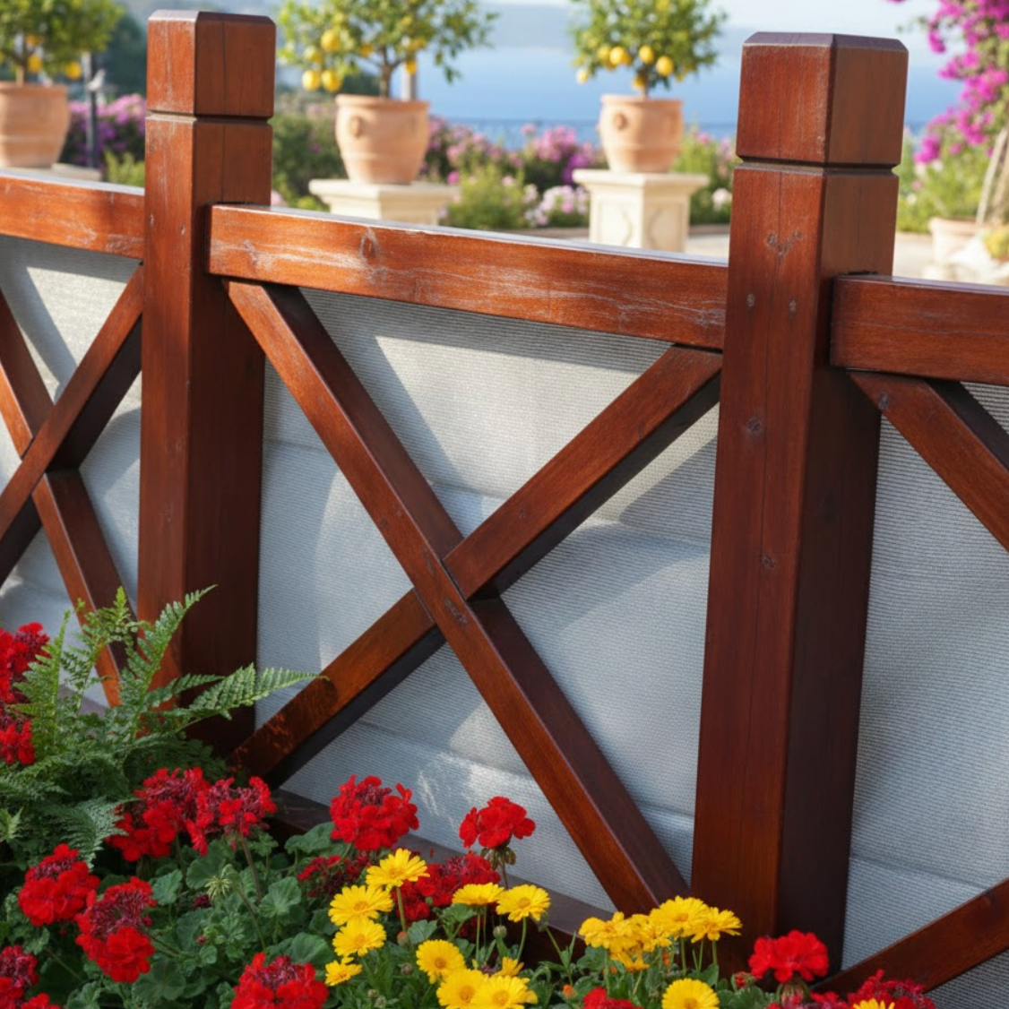 Brise-vue gris anti-UV pour pergola et jardin | Solo | Instant Rideau