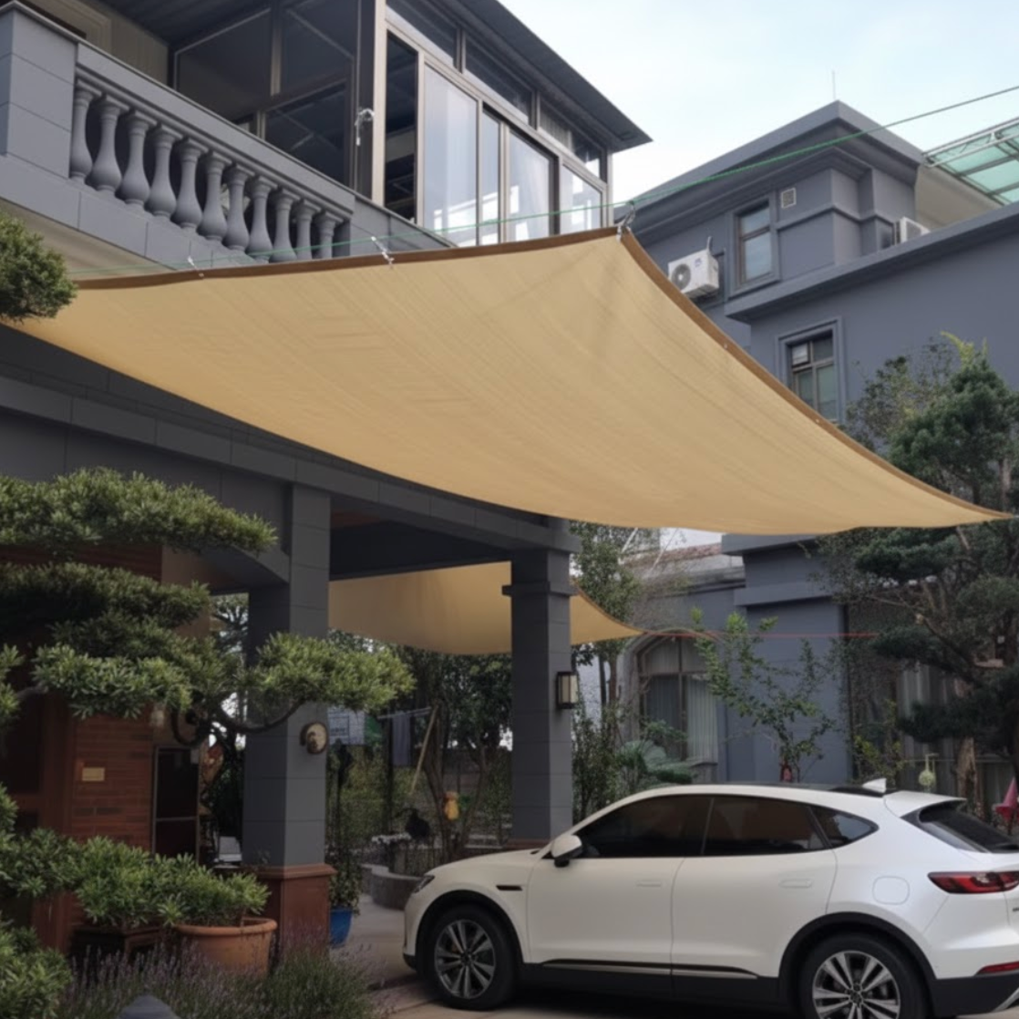 Brise-vue jaune anti-UV pour pergola et jardin, protection solaire terrasse | Solo | Instant Rideau