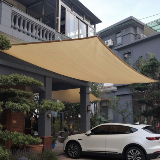 Brise-vue jaune anti-UV pour pergola et jardin, protection solaire terrasse | Solo | Instant Rideau