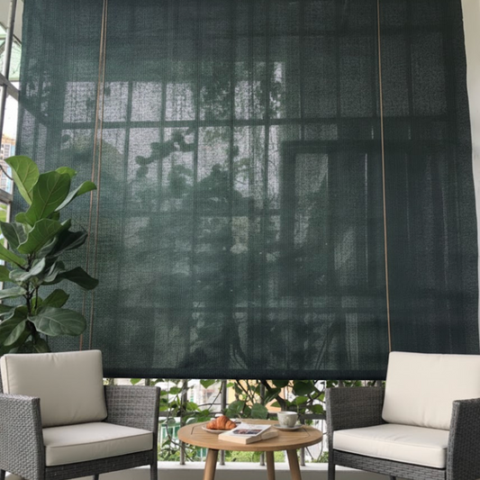 Brise-vue vert foncé anti-UV pour pergola et jardin, filet occultant terrasse et balcon | Solo | Instant Rideau