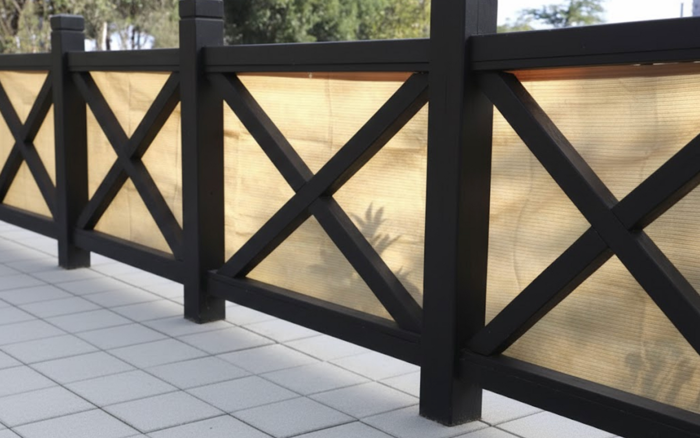 Filet brise-vue jaune pour balcon et clôture extérieure, protection soleil | Solo | Instant Rideau