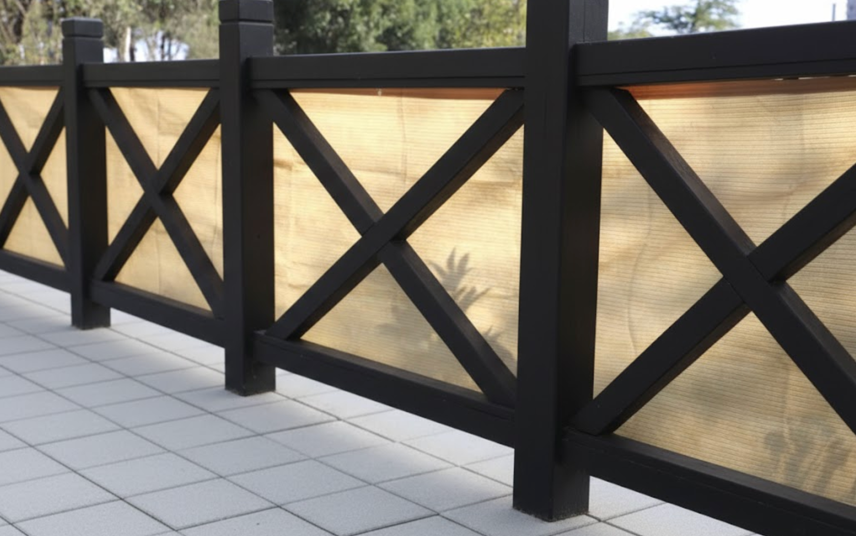 Filet brise-vue jaune pour balcon et clôture extérieure, protection soleil | Solo | Instant Rideau