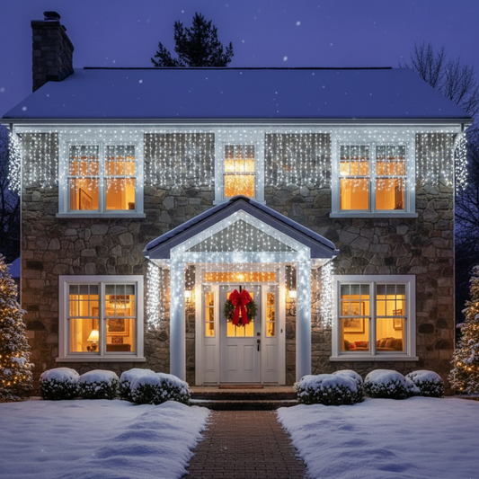 Guirlande argent LED avec effets lumineux multiples pour illuminer vos fêtes avec élégance | Instant Noel