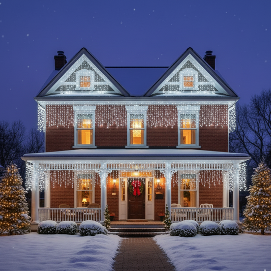 Guirlande argent LED scintillante pour créer une ambiance festive et lumineuse durant les fêtes | Instant Noel