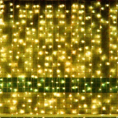 Guirlande lumineuse LED  doré avec télécommande pour intérieur ou extérieur, 8 modes et installation facile pour un Noël enchanteur | Instant Rideau